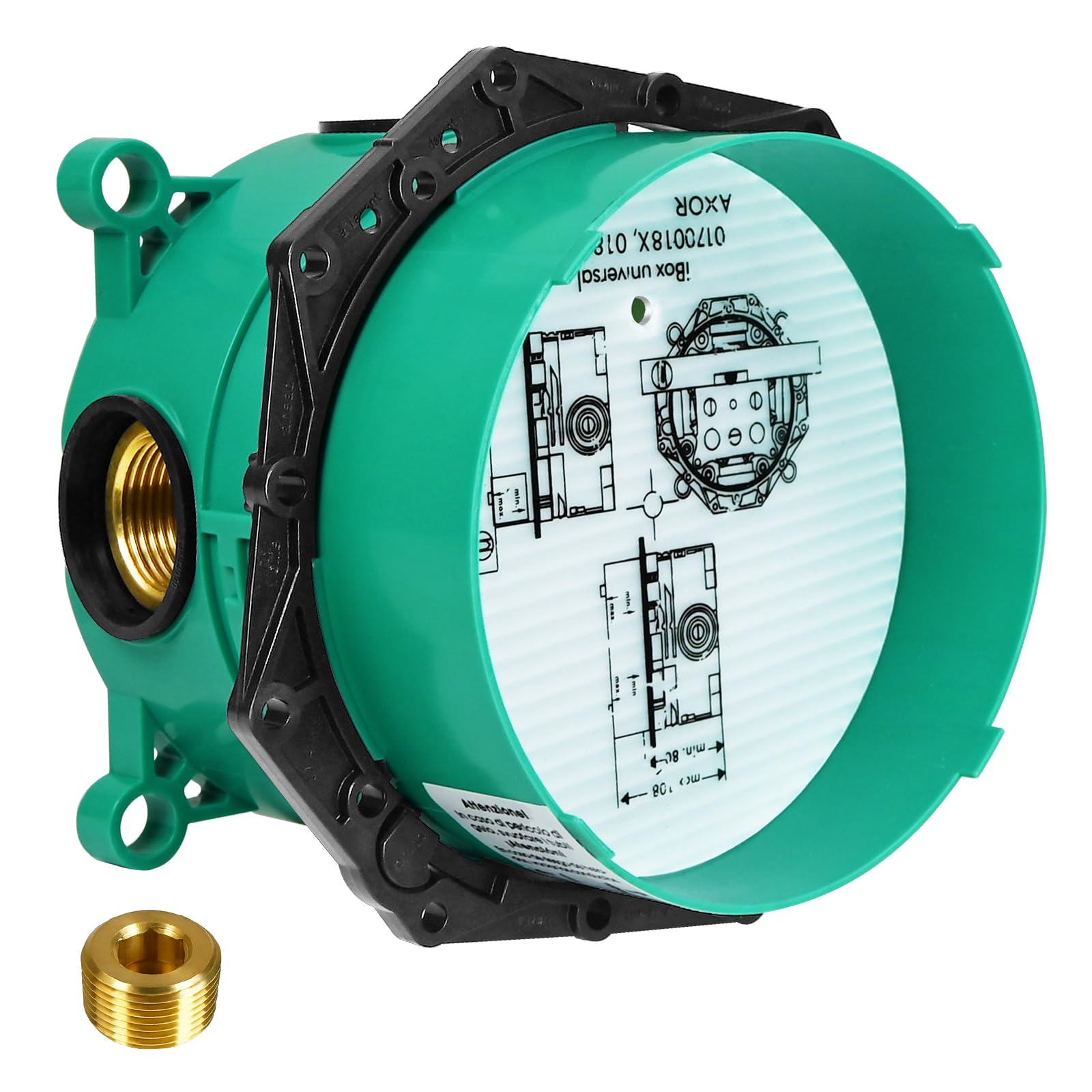 Photo 1 of Upgraded 01850181 Shower Valves Showers with Service Stops, ¾", Universal Plus 3/4-Inch Rough-In Valve. Compatible with HG01850181 04230000 04233000 15763001 etc.