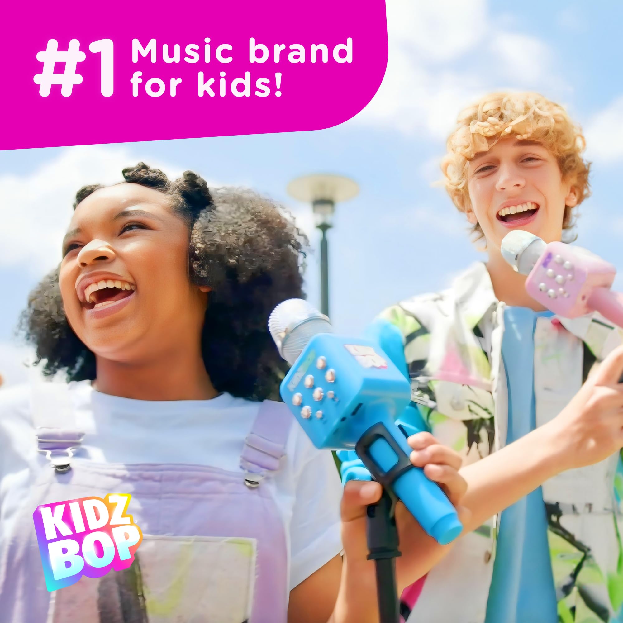 Move2Play, Kidz Bop Karaoke Microphone | The Hit Music Brand for Kids | Toy for Girls & Boys Ages 2, 3, 4, 5, 6, 7, 8+ Years Old | Gift & Birthday Present