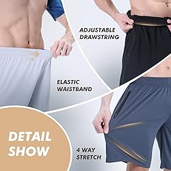 BOOJO 5 Pack Athletic Basketball Mens Shorts with