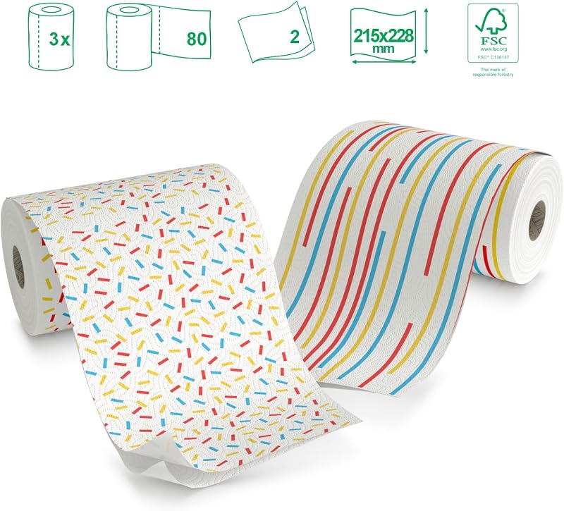 Essuie-tout Maxi-absorption| 3 rouleaux |3 rouleaux XXL = 6 standards|2 plis blancs
