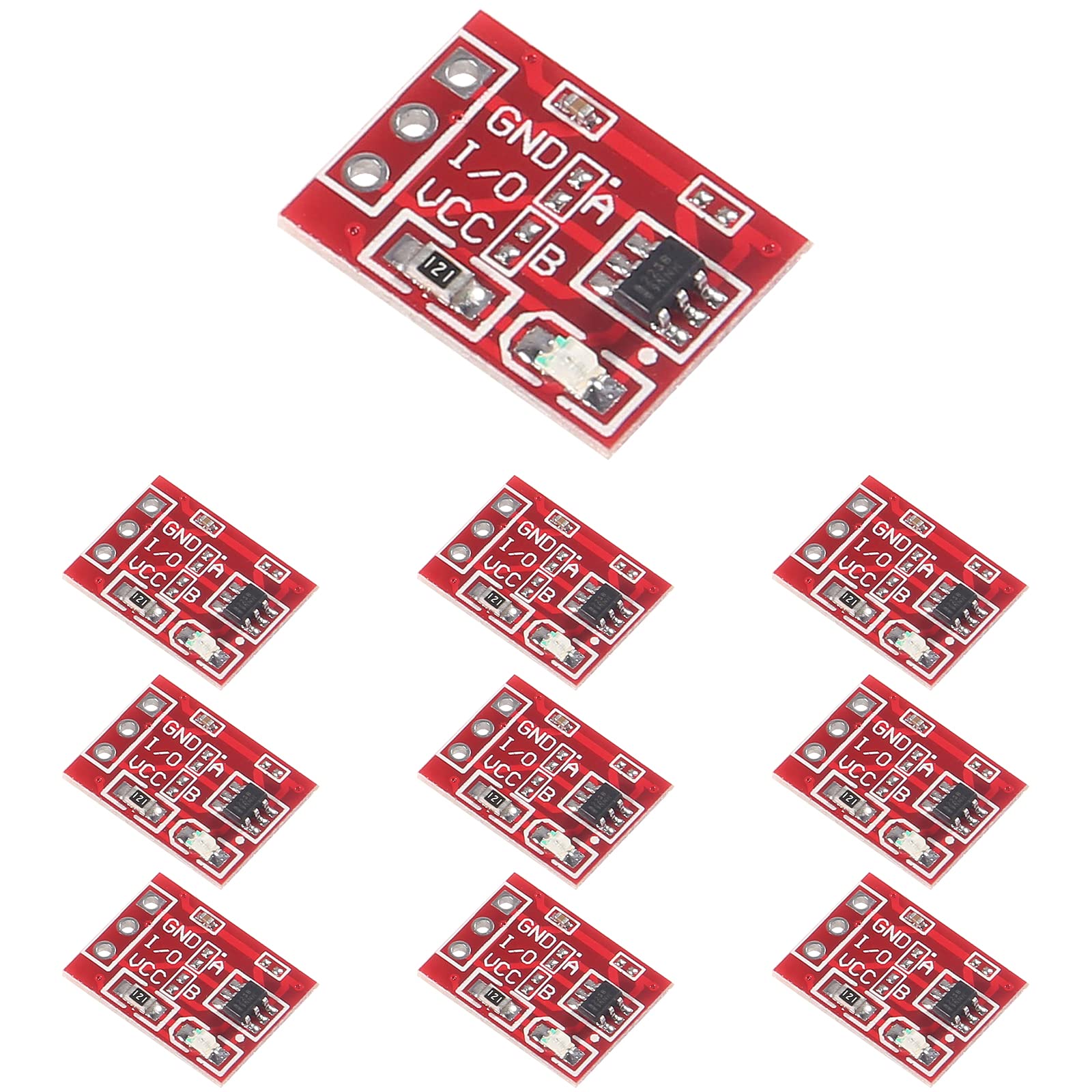 AOICRIE LOT NEW TTP223 Touch Button Module Capacitor Type Single Channel Self Locking Touch Switch Sensor (10pcs)
