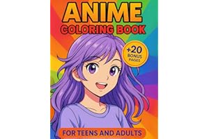 Anime Coloring Book For Teens and Adults: 50 Pages Of Japanese Anime Characters and Scenes - Anime and Manga Art for anime pa