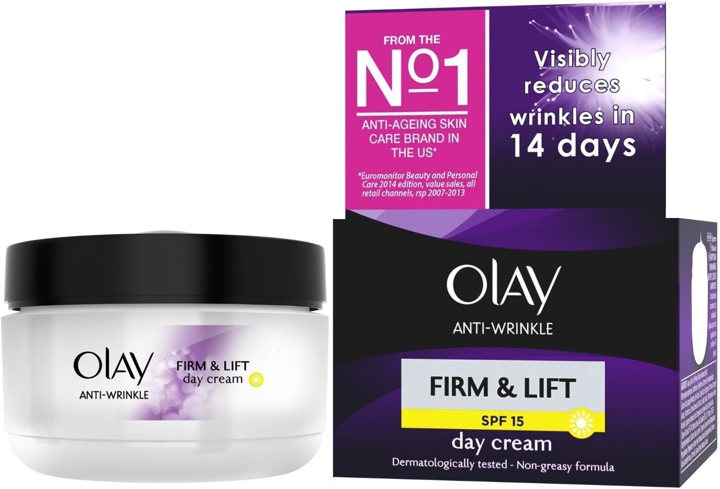 Olay Anti-Wrinkle Firm & Lift Day Cream SPF 15 50ml (Pack 3), 50 ml (Pack of 3) - Image 3