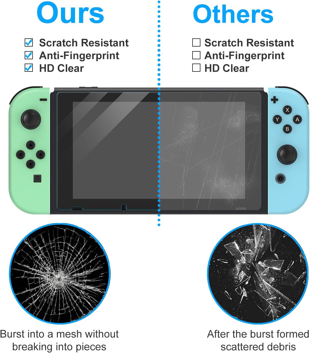 Accessories Kit Bundle for Switch,12 in 1 Essential Protection Kits with Carrying Case, Game Storage Case, Screen Protector, Silicone Cover Skin for Joy Con & Type C Charging Cable for Nintendo Switch: MP3 Players & Accessories