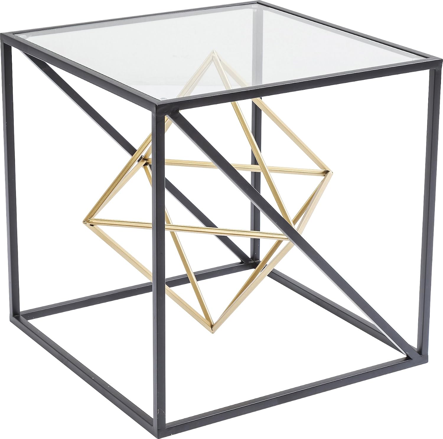 Kare Design Side Table Prisma, Black/Gold, Steel, Elegant, Coffee Table, Room Decor, Home Decor for Living Room Bedroom - Image 4