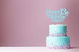 EDSG Personalised Happy Birthday Cake Topper Custom Any Name Age Glitter view 7
