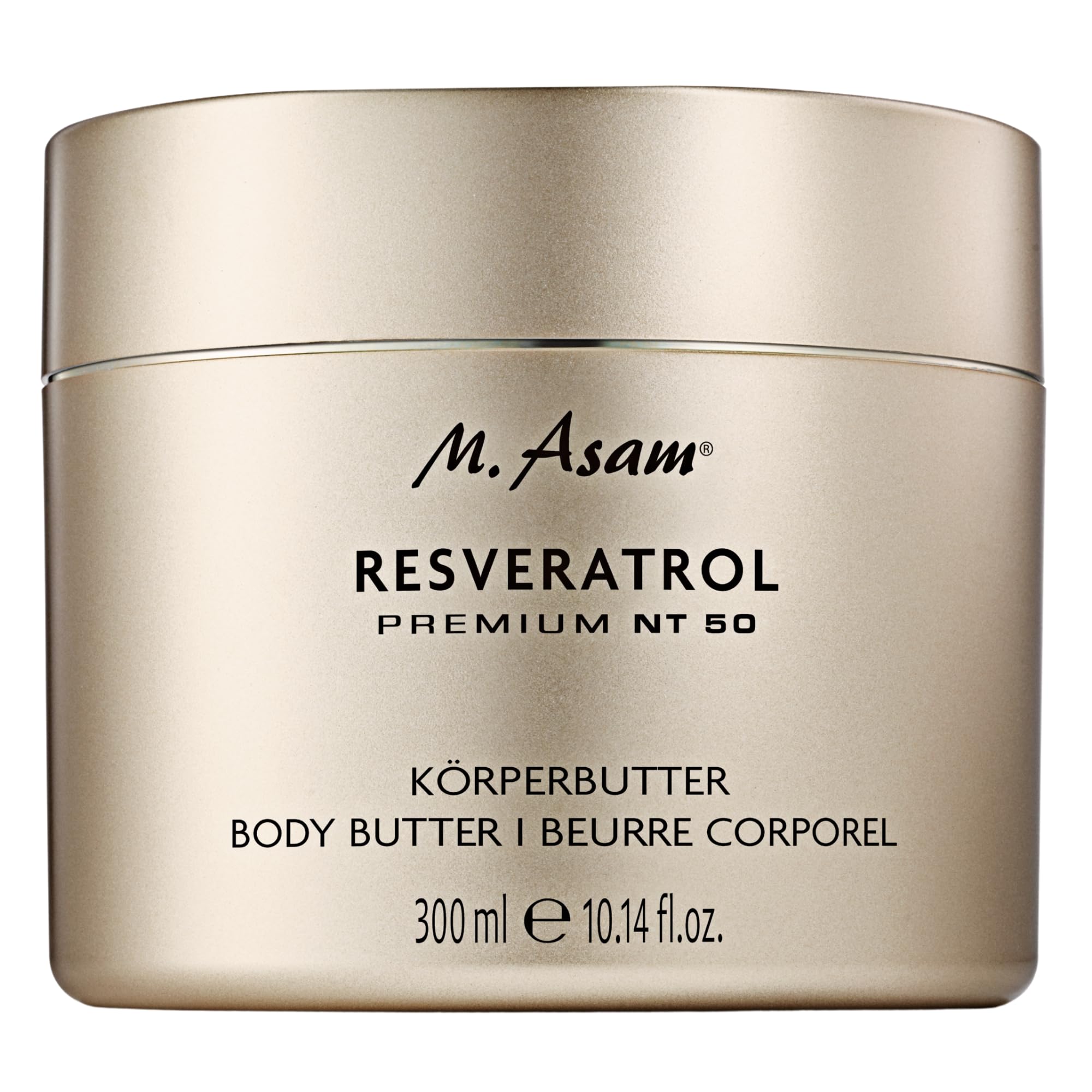 M. Asam Resveratrol Premium NT50 Body Butter (300ml) – Anti-aging Body Cream strengthens the skin’s protective barrier, moisturiser for a firm & smooth appearance, skin care