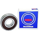 Nsk Bearings (2 Pack) 6203-2RS 6203DDU 6203VV Bearings 17X40X12MM Pressed Steel Cage,Deep Groove Ball Bearings
