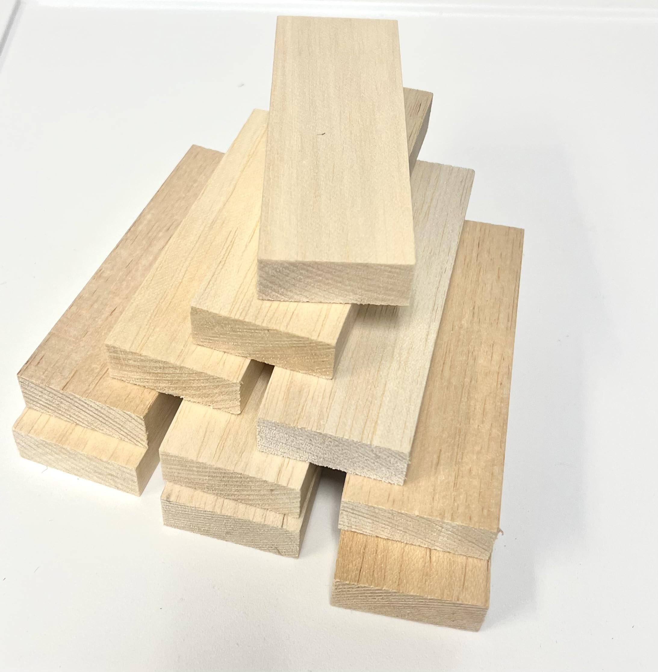 Photo 1 of 10 Pack Wood Blocks for Crafts, Unfinished Wood Planks Rectangles for Crafting, Carving and DIY Hobby (5 7/8 x 2 x 3/4 inch)
