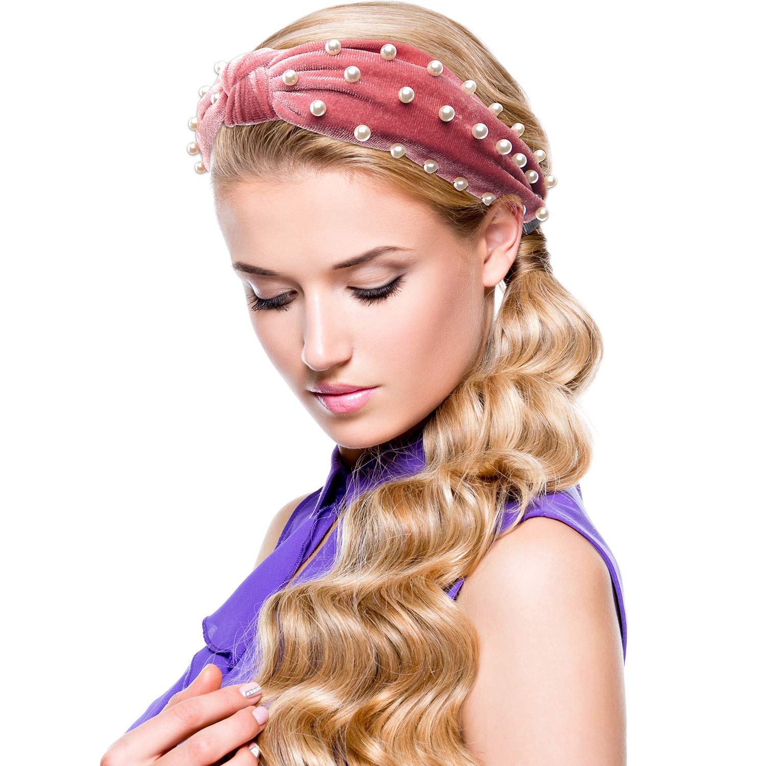 CENTSTAR 10 Pack Wide Headbands, 4 Style knot Turban Hairband Vintage Head wrap Hair Band Elastic Hair Accessories, Great Gift for Woman, Grils and teen girl : Beauty