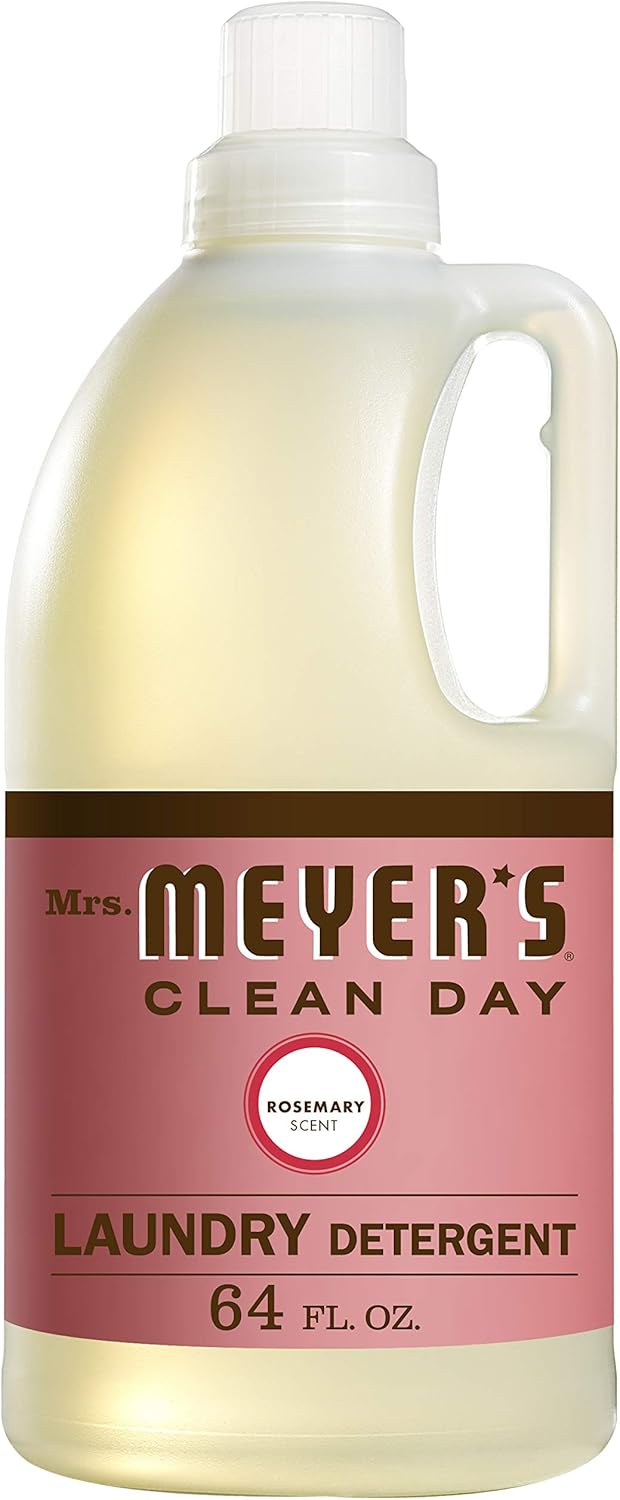 Mrs. Meyer's Clean Day Liquid Laundry Detergent, Cruelty Free and Biodegradable Formula, Rosemary Scent, 64 oz