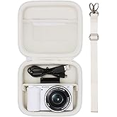 XANAD Hard Case for Sony a6400/a6700/a6100/a6000/a5000/a5100/ZV-E10/ZVE10 II or Fujifilm X100VI / X100V Digital Camera (Cream)