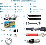 Kitbest Bike Repair Kit with Pump 16-in-1 Multitool and Bag view 3
