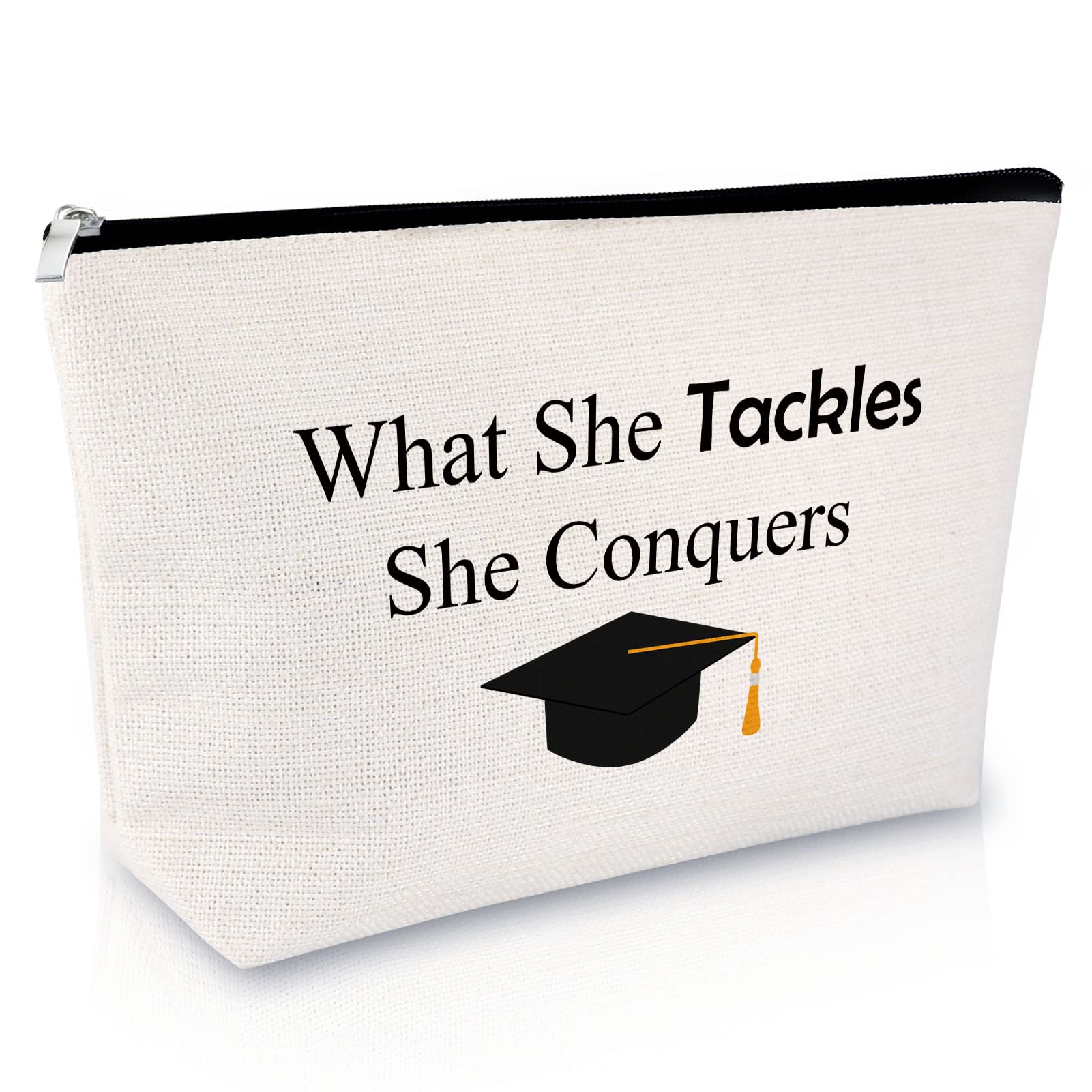 Graduation Gifts for Her Cosmetic Bag College Graduation Gifts from Mom or Dad Makeup Bag for Graduate High School College PHD Masters Degree Inspirational Congratulation Gift for Women Cosmetic Pouch