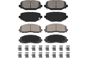 HYFTJYZ Replacement Front and Rear Brake Pads Set Compatible with Dodge Grand Caravan Journey and Chrysler Town Country Volkswagen Routan,Ceramic Disc Brake Pads Front and Rear Kit for Car,Low Dust