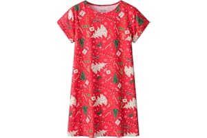 CYCHELRY Teen Girls Nightgowns-Trendy Tie Dye Short Sleeve Sleepwear Cute Polyster Nightdress Tween Pajamas Size 8-16