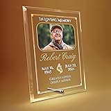 8"x10" Personalized Memorial Glass Plaque, Custom