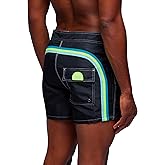 SUNDEK Mens Fixed Waist Boardshort, Swim Trunks 14" Length 3" Inseam