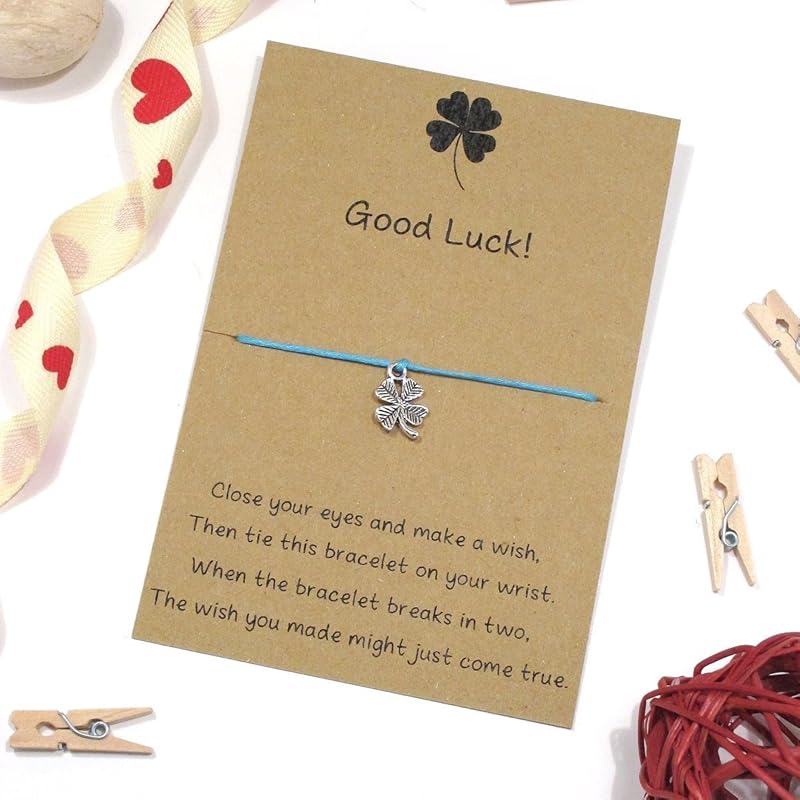 good luck bracelet, wish bracelet, good luck gift for exams, new job