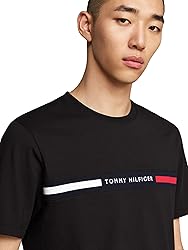 Tommy Hilfiger Men's Chest Insert Tee Black