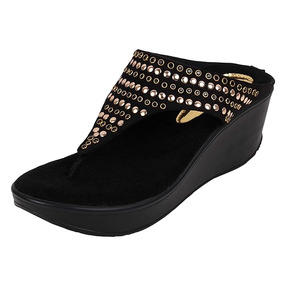 Women's Embellished Thong Slip Ons