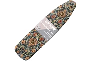 ZCFYGDX Vintage Flower Print 14 x 45 Ironing Board Covers Nylon Buckle Straps Fasteners & Elastic Edge Stain Resistant Breathable,Suitable for Multi-Size Iron Board Relaxing Ironing Experience