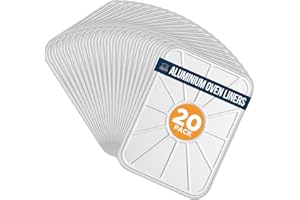 Aluminum Oven Liners for Bottom of Oven (20 Pack), Disposable Foil Oven Liners for Bottom of Oven, Oven Drip Pans, Oven Liner
