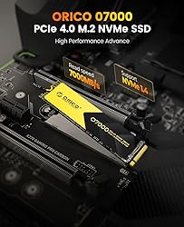 ORICO 512GB NVMe SSD PCIe 4.0- Up to 7000MB/s, M.2