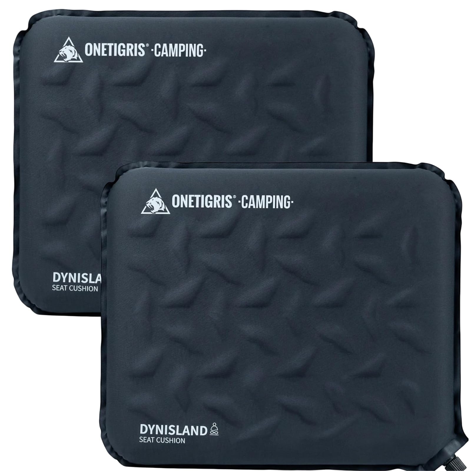 Photo 1 of ONETIGRIS Inflatable Seat Cushion - Lightweight Self-Inflating Memory Foam Seat Cushion for Stadiums, Camping, Bleachers, Airplane Travel,Waterproof Portable (2 Pack Black)