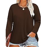 Plus Size Long Sleeve T Shirts Women Fall Tops Tshirts Tunic Casual Tee