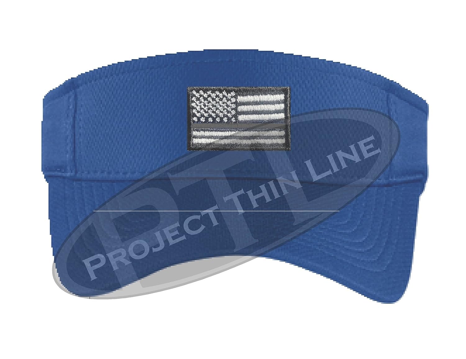 Visors Embroidered Thin Silver Line 