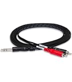 Hosa STP203 1/4 TRS to Dual 1/4 TS Insert Cable (3m