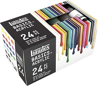 Liquitex 3699328 Basics Studio Acrylfarbe, 24 Farben in 22ml Tuben aus hochwertige und beständige Pigmente, sehr deckende Farben, ausgezeichnete Lichtbeständigkeit, wasserfest