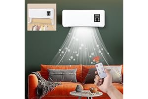 AFUADF Ductless Air Conditioner, Mini Split AC/Heating System, Ductless Portable Air Conditioners No Windows Needed. Wall Mounted Air Conditioner with Remote Control & Timer for Bedroom Living Room (A)