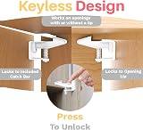 Inaya Cabinet Locks Baby Proofing 8 Pack Easy Install 3M Adhesive No Drilling view 2