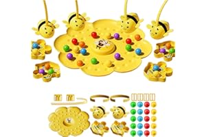 Busy Bees Jeu d'abeille magnétique avec corde, bandeau réglable pour fête de famille