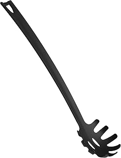 Fackelmann Wok Nudellöffel ASIA LINE, Küchenhelfer aus Kunststoff, Löffel für beschichtete Töpfe und Pfannen (Farbe: Schwarz), Menge: 1 Stück