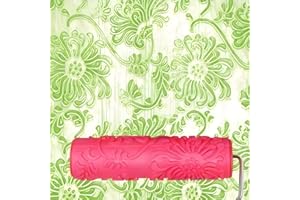 BANCOO 7"DIY Patterned Paint Roller | Decorative Art Texture Roller | Embossing Texture Rubber Roller Painting Supplies | Pattern Art Texture Tools for Household Wall Painting (BK034R)