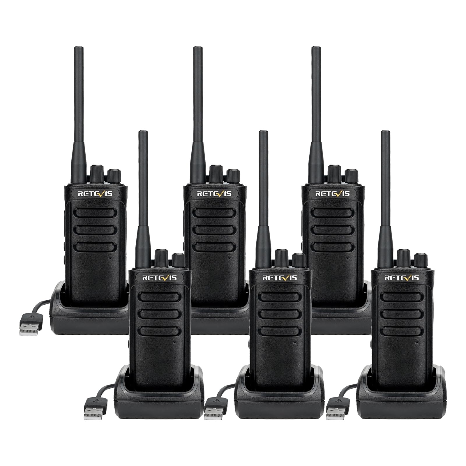 Photo 1 of Retevis RB85 2 Way Radios Long Range,Noise Cancelling High Power Walkie Talkies for Adults,16CH 2000mAh Battery,Professional Two Way Radios for Commercial Use School Security (6 Pack)