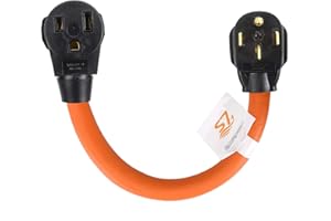 Hiweld Welder Adapter Cord, NEMA 14-50P Male to 6-50R Female, 50 Amp Power Adapter Plug for Welder, Heavy Duty STW 8 AWG 50 Amp 250V 20 Inch