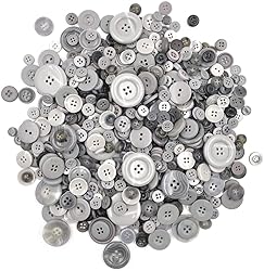 600-700Pcs Gray Buttons for Crafts Bulk Assorted
