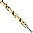 BOSCH TI2159IM 1-Piece 1/2 In. x 6 In. Titanium Nitride Coated Metal Drill Bit Impact Tough with Impact-Rated Hex Shank for Applications in Heavy-Gauge Carbon Steels, Light Gauge Metal, Hardwood