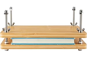 pamctry Bamboo Wooden Book Press - Portable Binding Machine (11.6 x 7.9 inches)