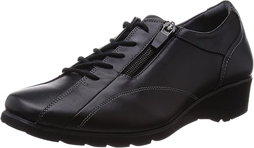 Amazon アシックスウォーキング ファスナー付き軽量クッションレザースニーカー 3e ヒール3 5cm ペダラ レディース Asics Walking アシックスウォーキング Asifs ウォーキング