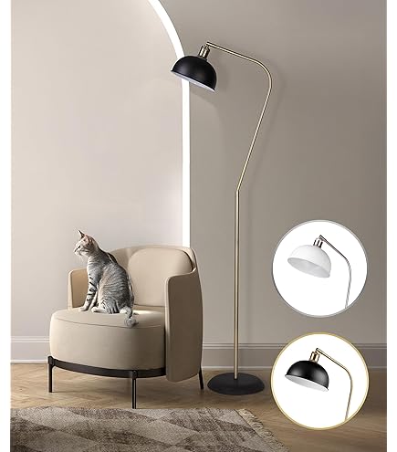 RUNNUP Adjustable Gooseneck Floor Lamp Bedside Floor Lamps