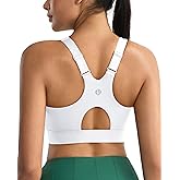 RUNNING GIRL Sports Bra for Women,Adjustable Straps Molded Cup High Impact Sports Bras for Women with Sewn in Pads