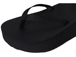 Teva Women's Flatform Sandal Slim Sport, Black, 5