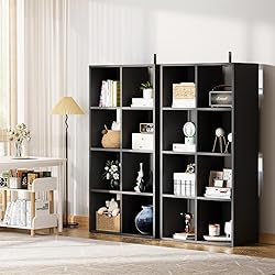 COMHOMA 8 Wood Cube Storage Organizer with Open