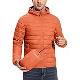 Pioneer Camp Mens Lightweight Packable Puffer Jacket Hooded Insulated Thermal Puffy Winter Jackets for Running Travel