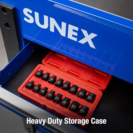 Mua Sunex 3646, 3/8 Inch Drive Low Profile Impact Hex Driver Set, 16 ...